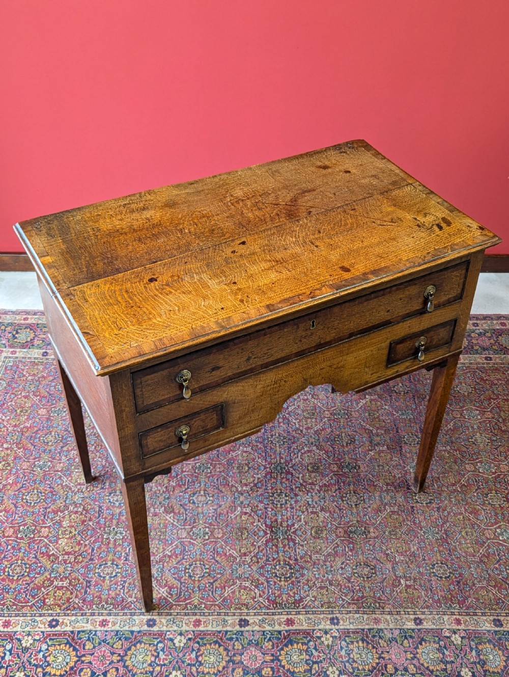 Antique 18th Century Georgian Welsh Oak Country-Made Lowboy Table View III