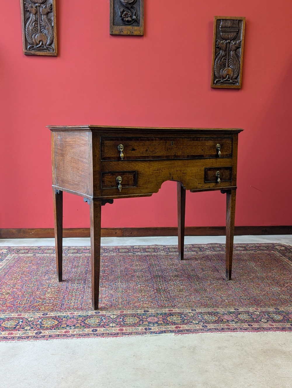 Antique 18th Century Georgian Welsh Oak Country-Made Lowboy Table View VII