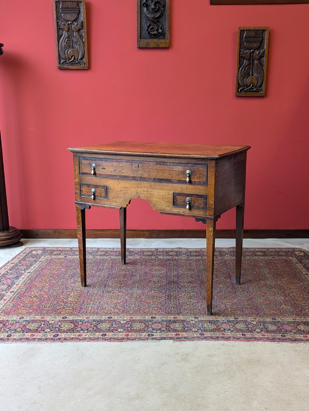Antique 18th Century Georgian Welsh Oak Country-Made Lowboy Table View VIII