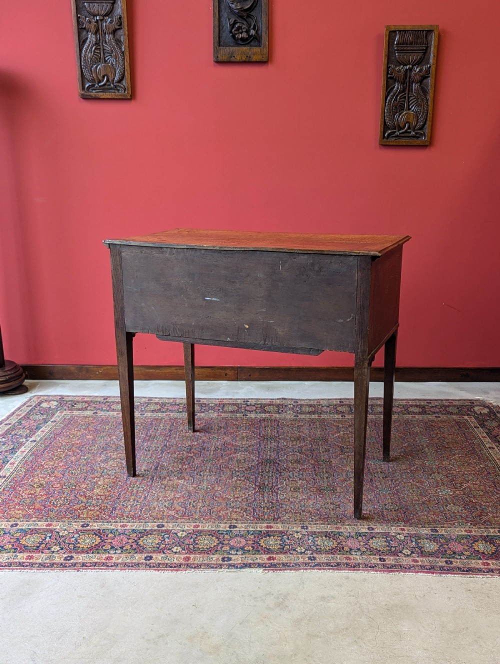 Antique 18th Century Georgian Welsh Oak Country-Made Lowboy Table View IX