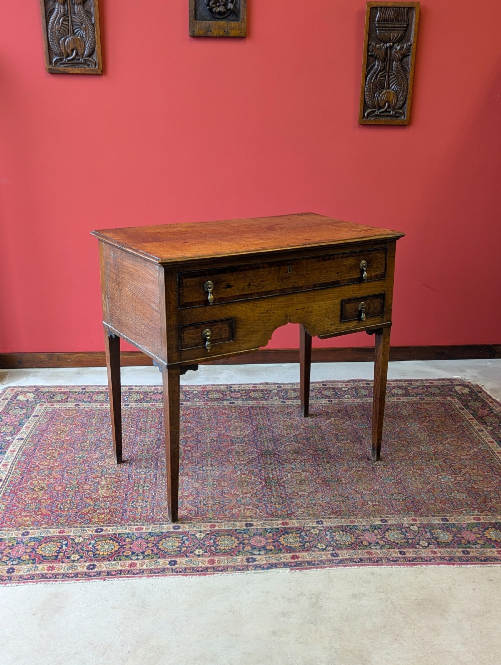 Antique 18th Century Georgian Welsh Oak Country-Made Lowboy Table View X