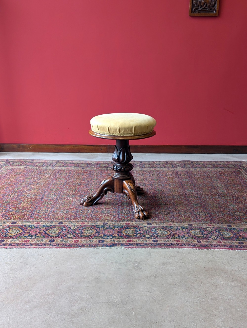Antique 19th Century Mahogany Circular Piano Stool View III