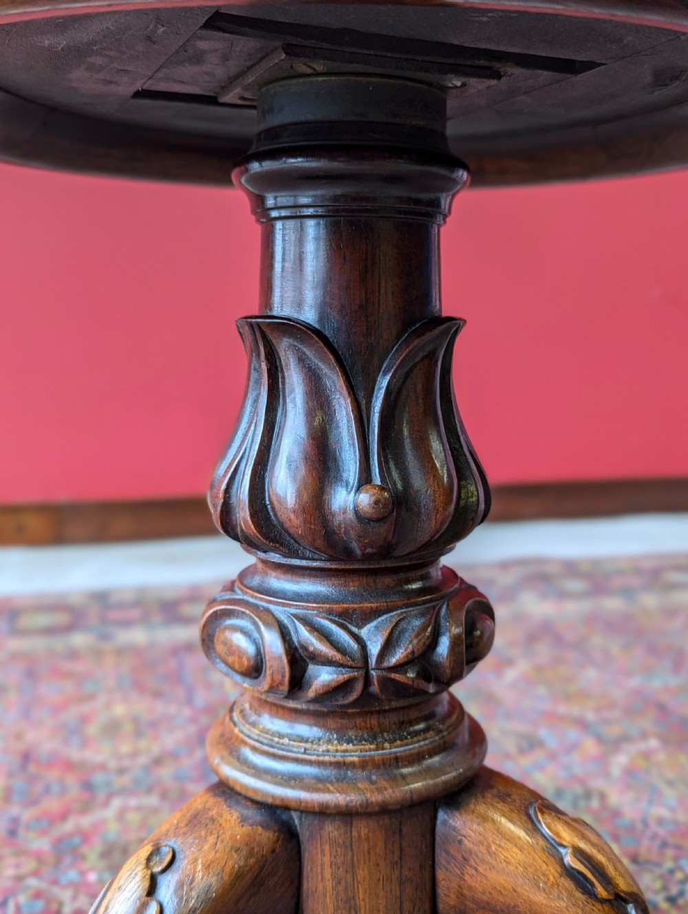 Antique 19th Century Mahogany Circular Piano Stool View VIII