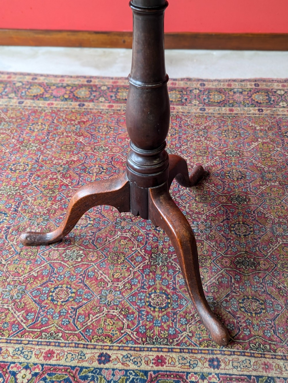 Antique Victorian Mahogany Circular Pedestal Occasional Table / Wine Table View III