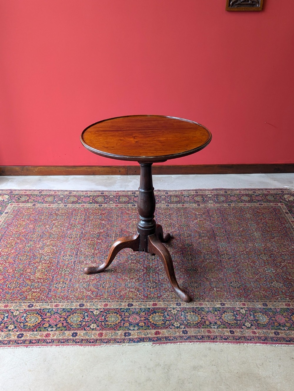 Antique Victorian Mahogany Circular Pedestal Occasional Table / Wine Table View VI