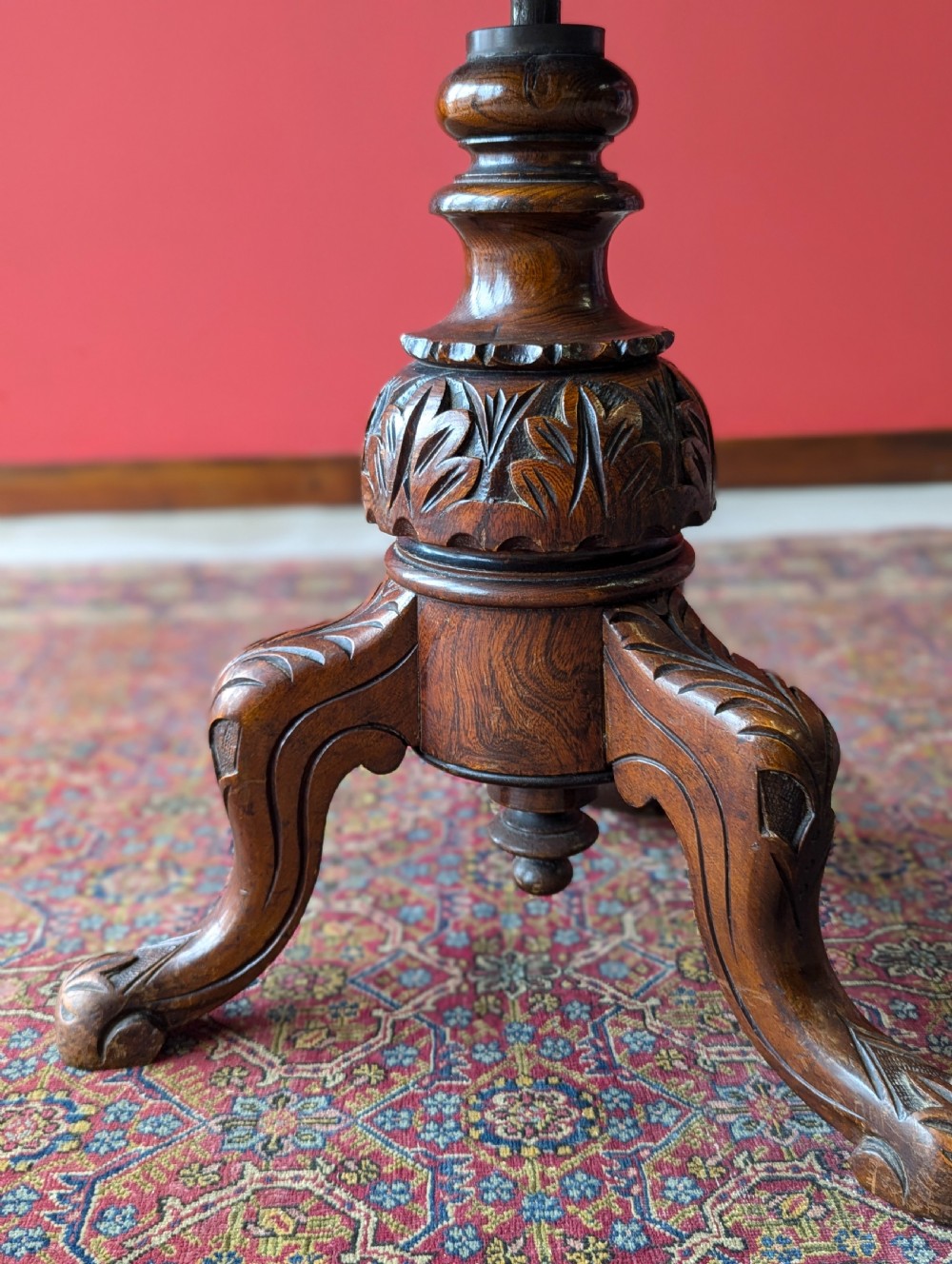 Antique 19th Century Rosewood Rise & Fall Circular Piano Stool View IV