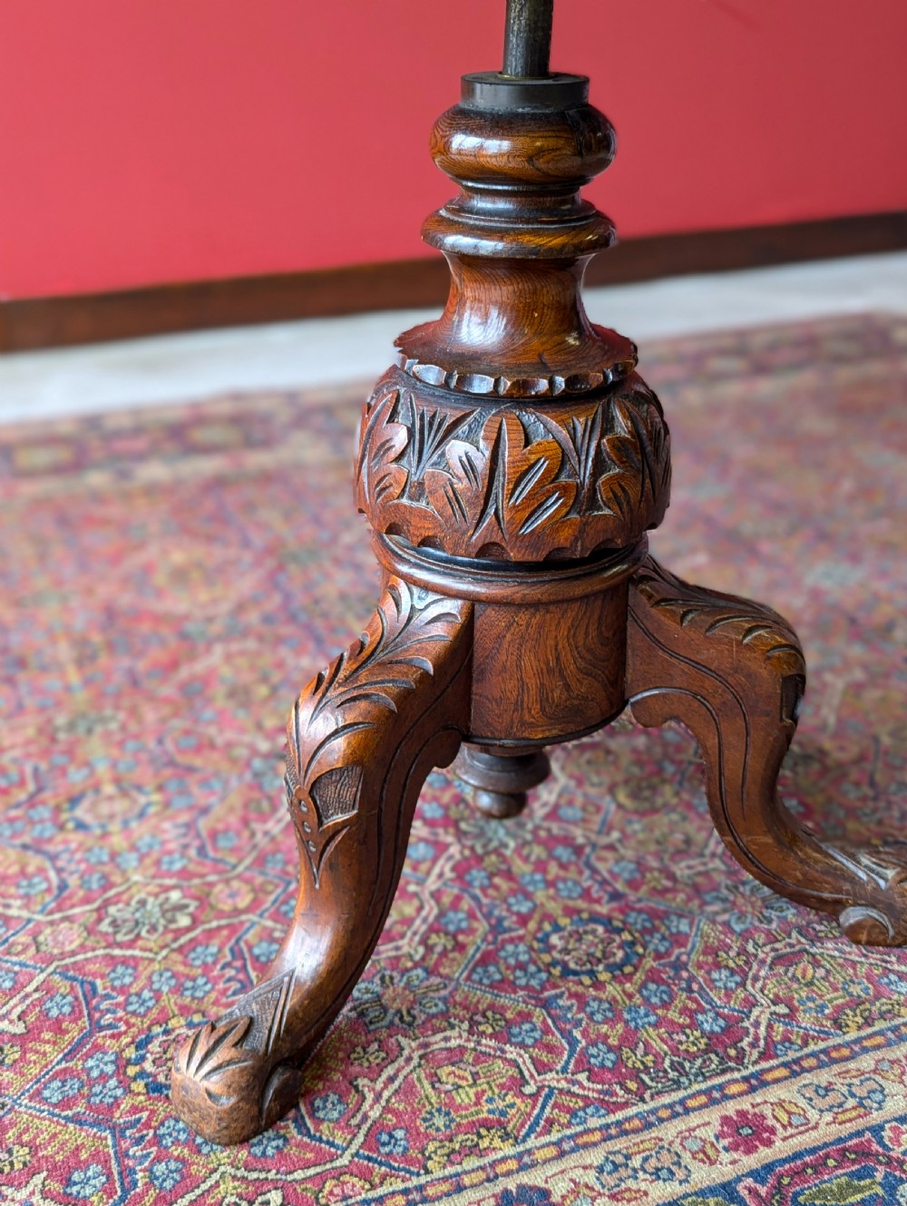Antique 19th Century Rosewood Rise & Fall Circular Piano Stool View X