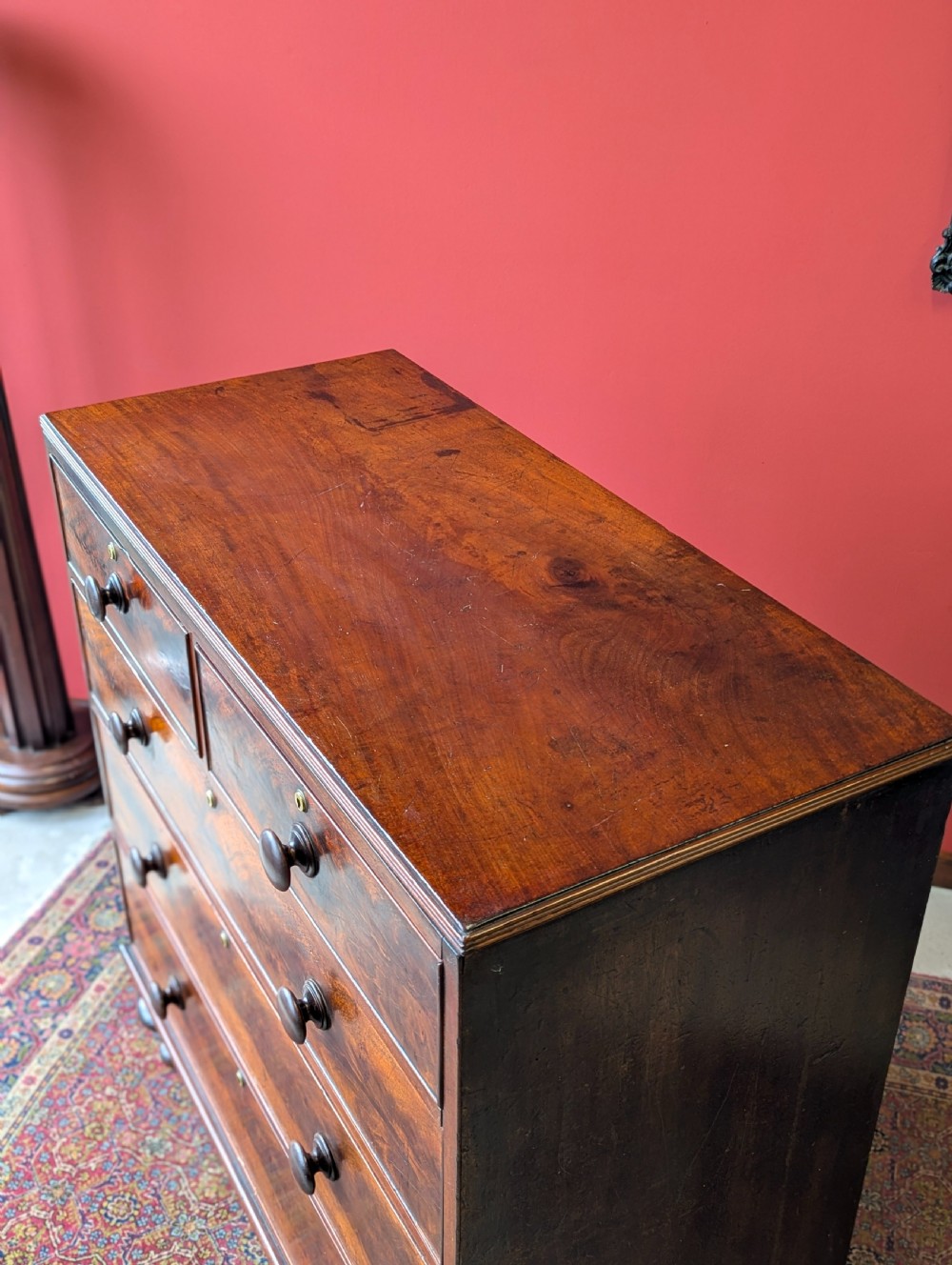 Antique Mid 19th Century Mahogany Chest of Drawers Circa 1850 View III