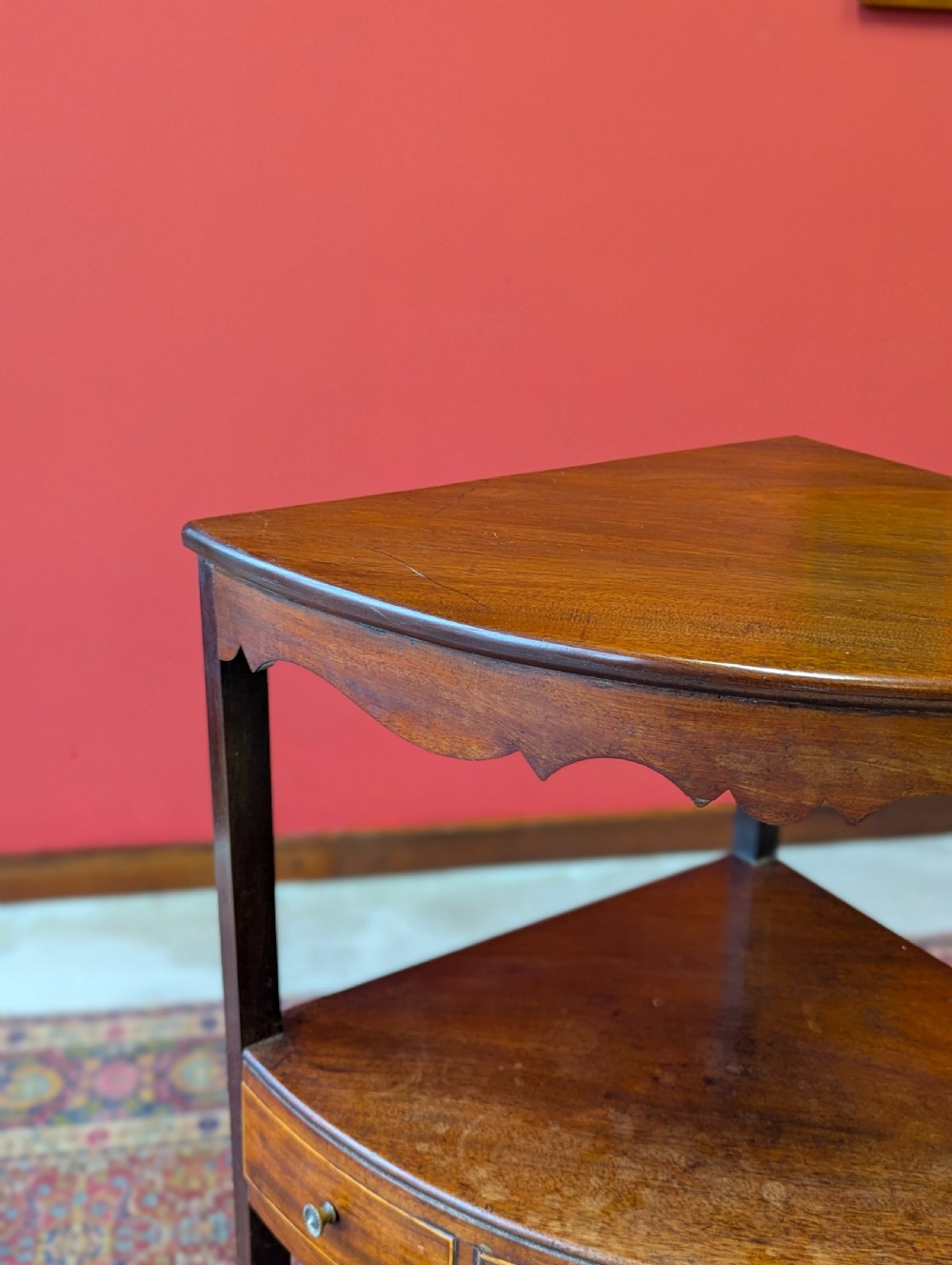 Antique Georgian Mahogany Corner Stand View V