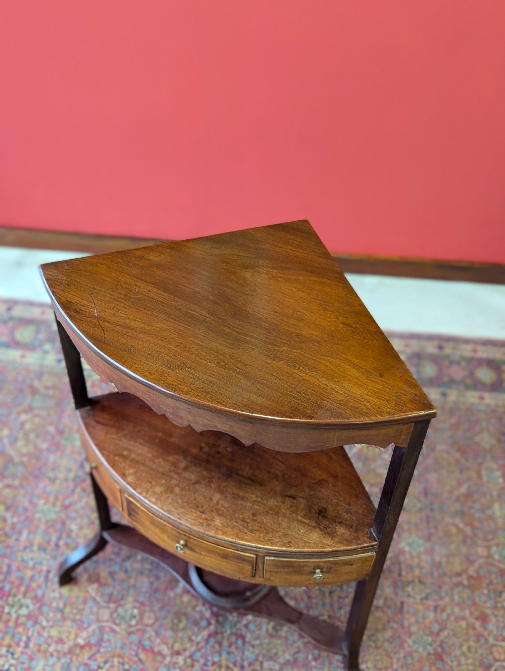 Antique Georgian Mahogany Corner Stand View VIII