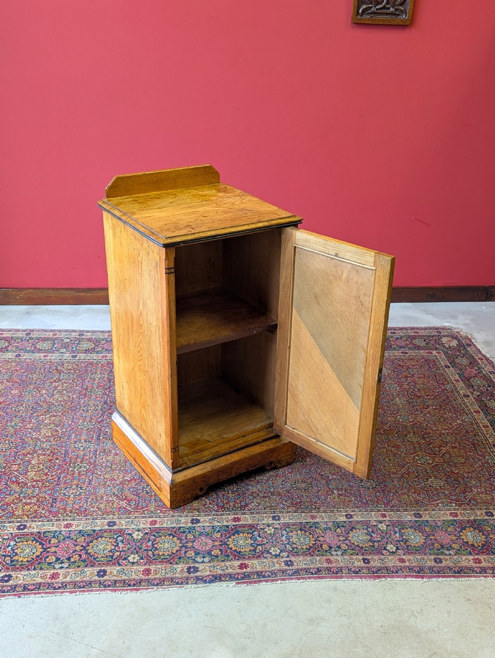 Antique Victorian Aesthetic Movement Ash Pot Cupboard Bedside View V