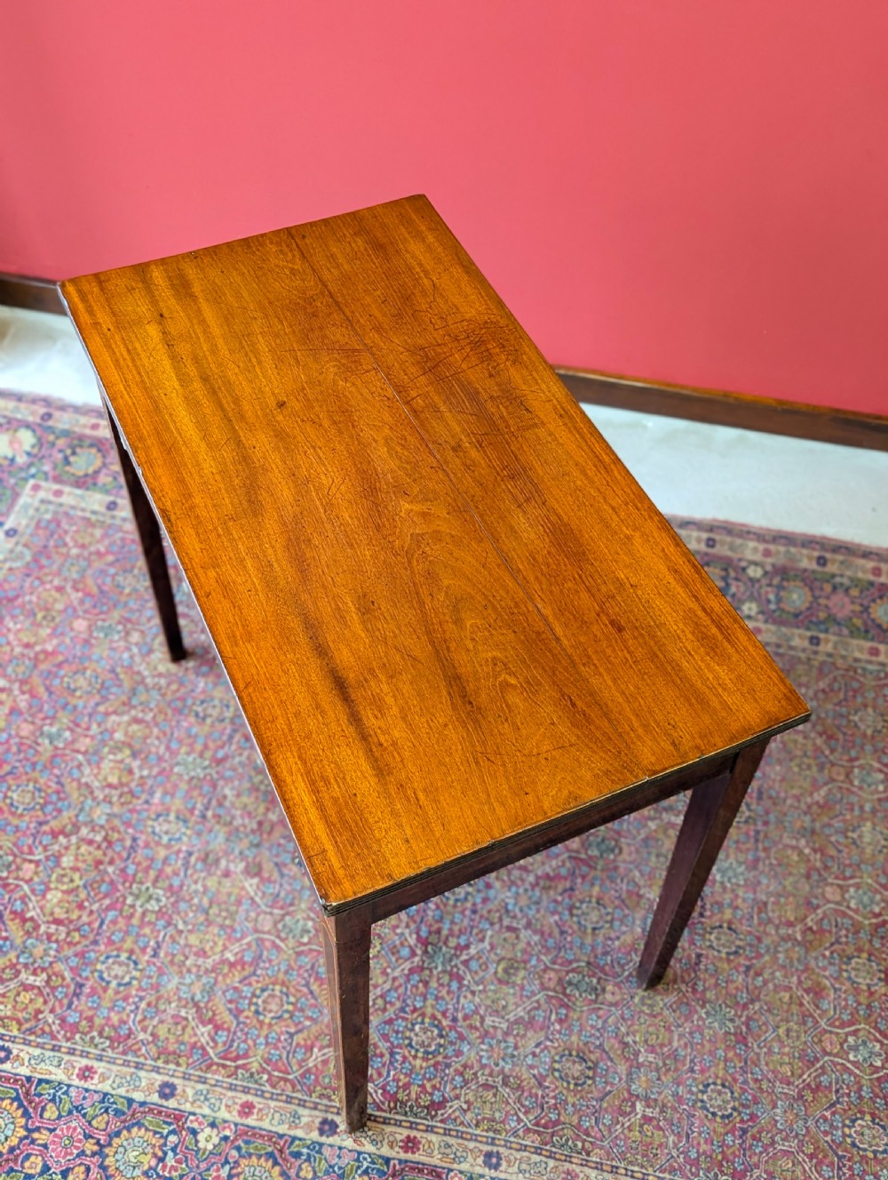 Antique Georgian Inlaid Mahogany Side Table Writing Table View V