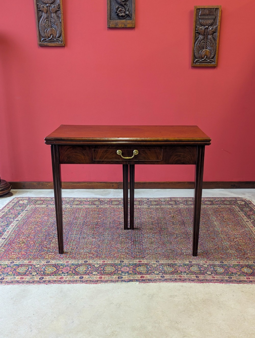 Antique Georgian Mahogany Fold Over ea Table
 View II