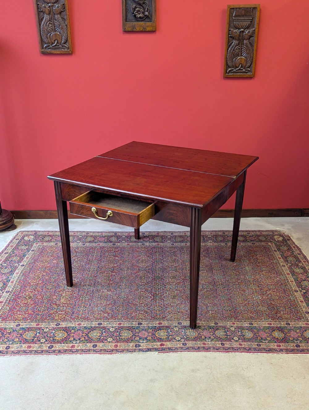 Antique Georgian Mahogany Fold Over ea Table
 View III