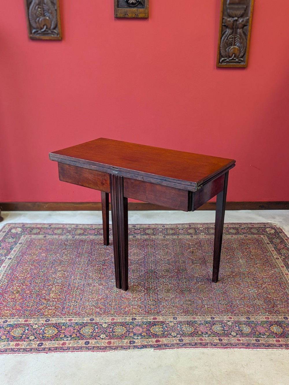 Antique Georgian Mahogany Fold Over ea Table
 View V
