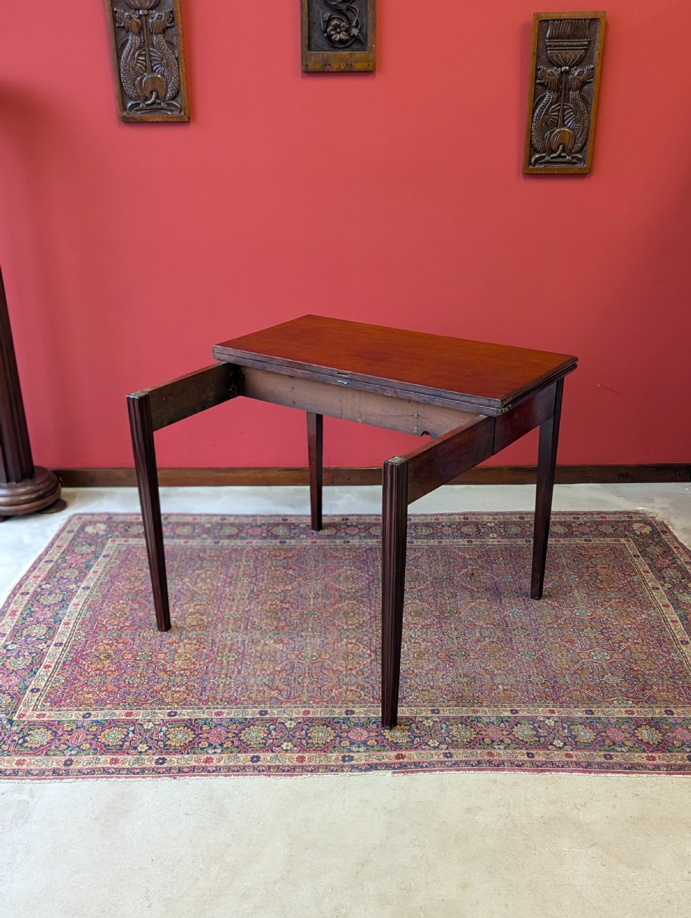 Antique Georgian Mahogany Fold Over ea Table
 View VI