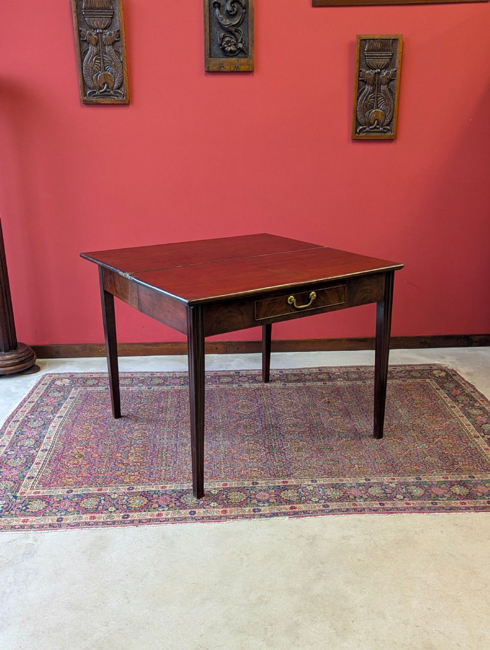 Antique Georgian Mahogany Fold Over ea Table
 View VII