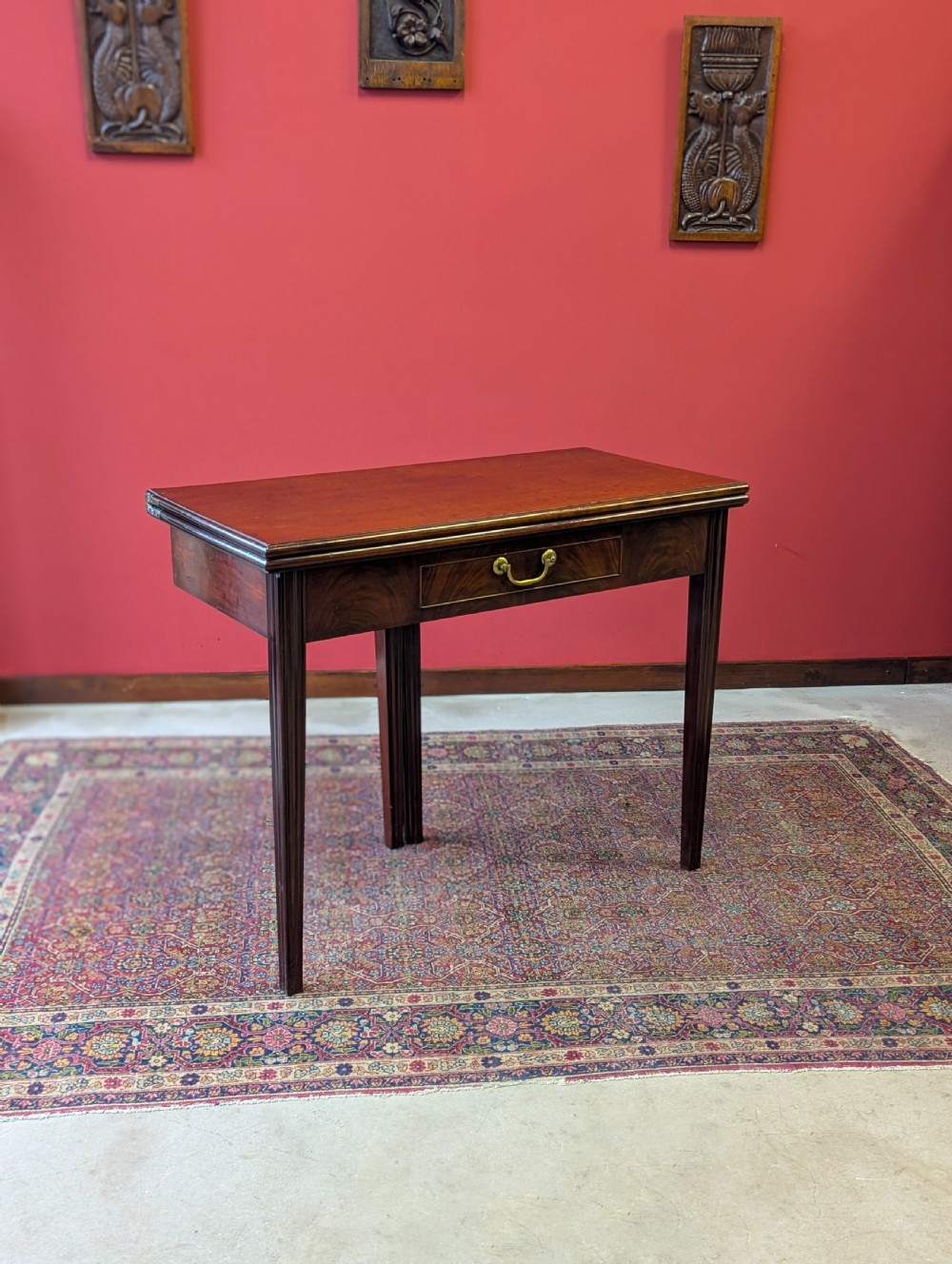 Antique Georgian Mahogany Fold Over ea Table
 View VIII