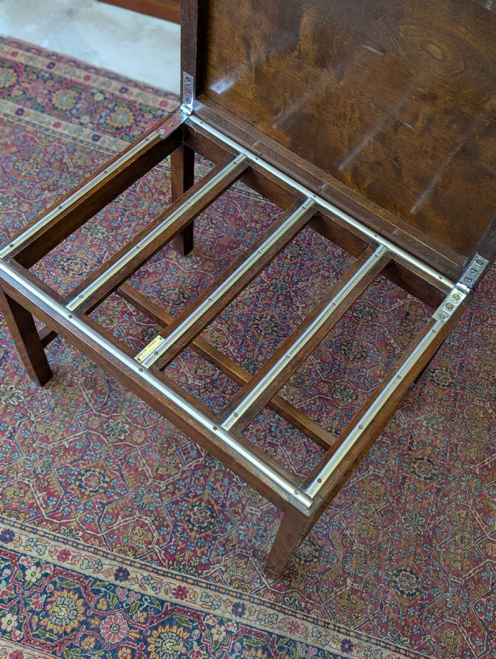 Antique Early 20th Century Combination Luggage Stand Stool View VI