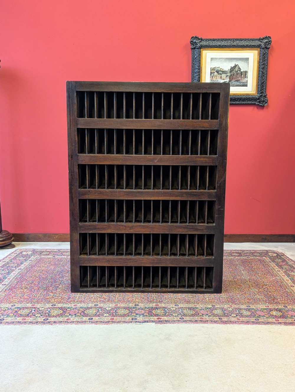 Antique Early 20th Century Pigeonhole Shelving Sorter c.1920 View II