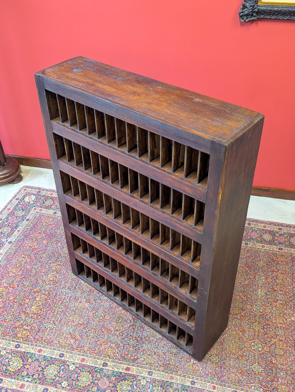 Antique Early 20th Century Pigeonhole Shelving Sorter c.1920 View III