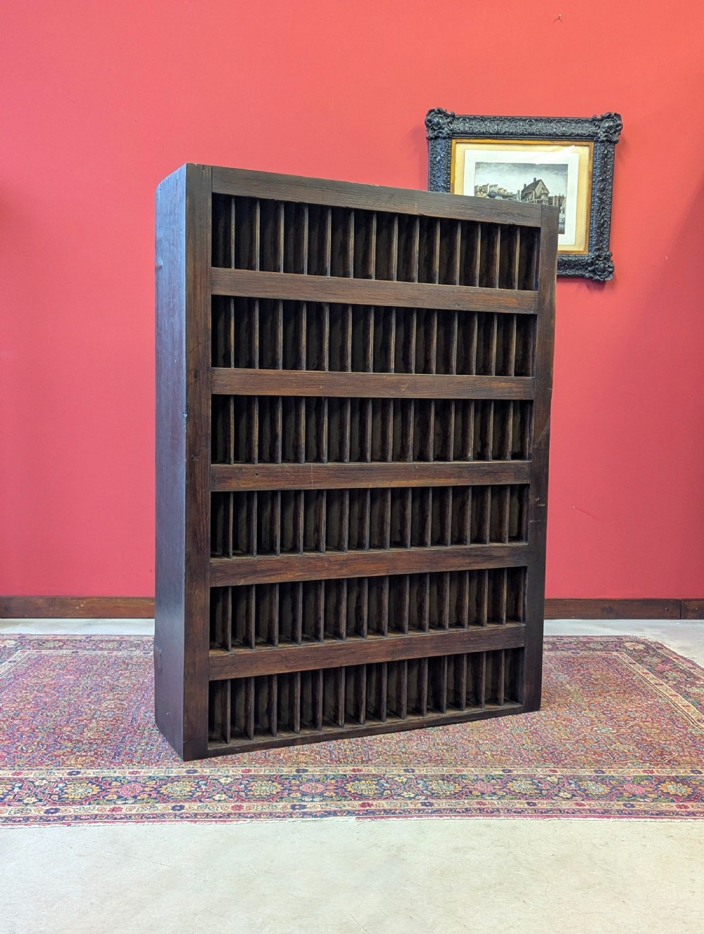 Antique Early 20th Century Pigeonhole Shelving Sorter c.1920 View IV
