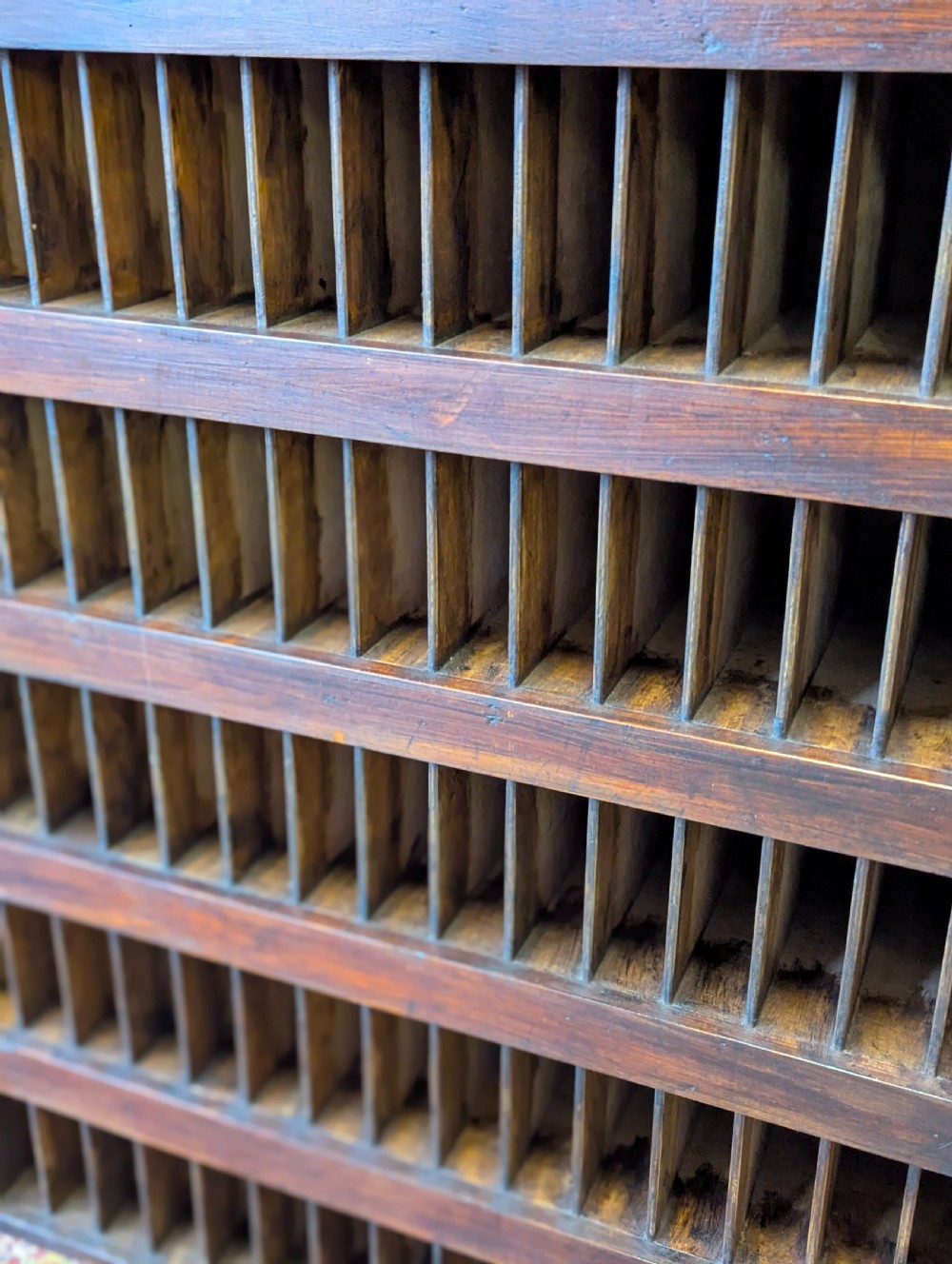 Antique Early 20th Century Pigeonhole Shelving Sorter c.1920 View V
