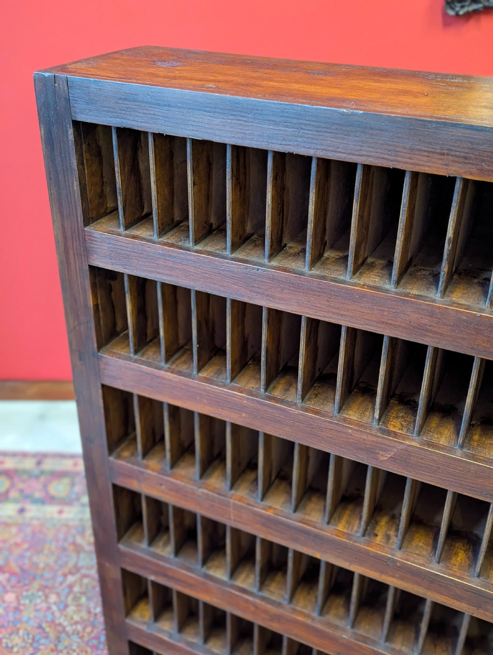 Antique Early 20th Century Pigeonhole Shelving Sorter c.1920 View VI