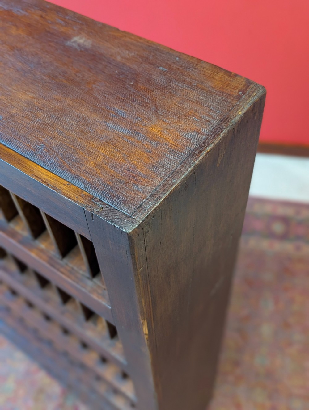 Antique Early 20th Century Pigeonhole Shelving Sorter c.1920 View VII