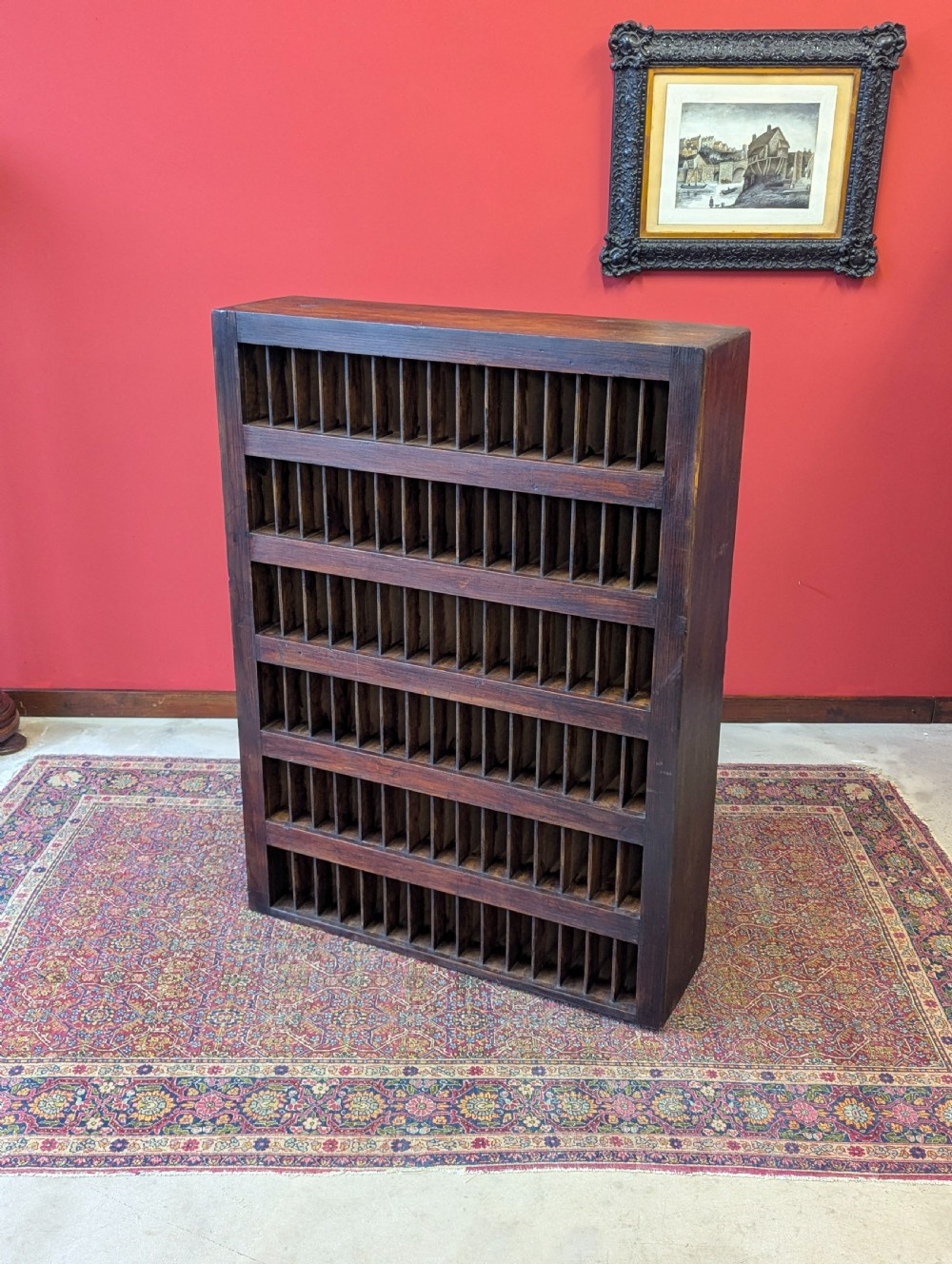 Antique Early 20th Century Pigeonhole Shelving Sorter c.1920 View VIII