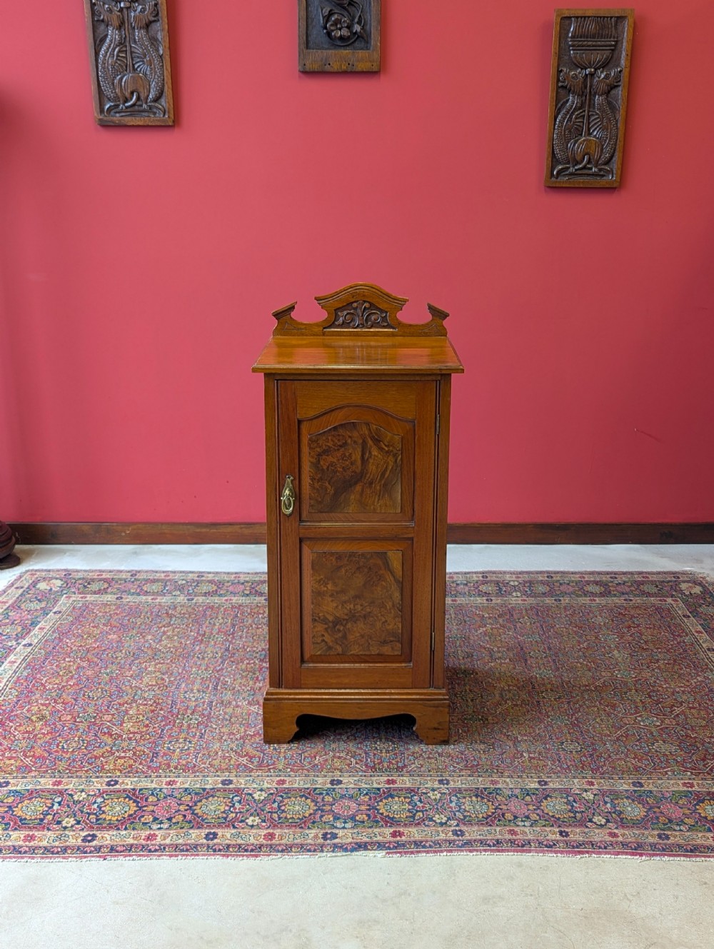 Antique Edwardian Walnut Pot Cupboard Bedside View II