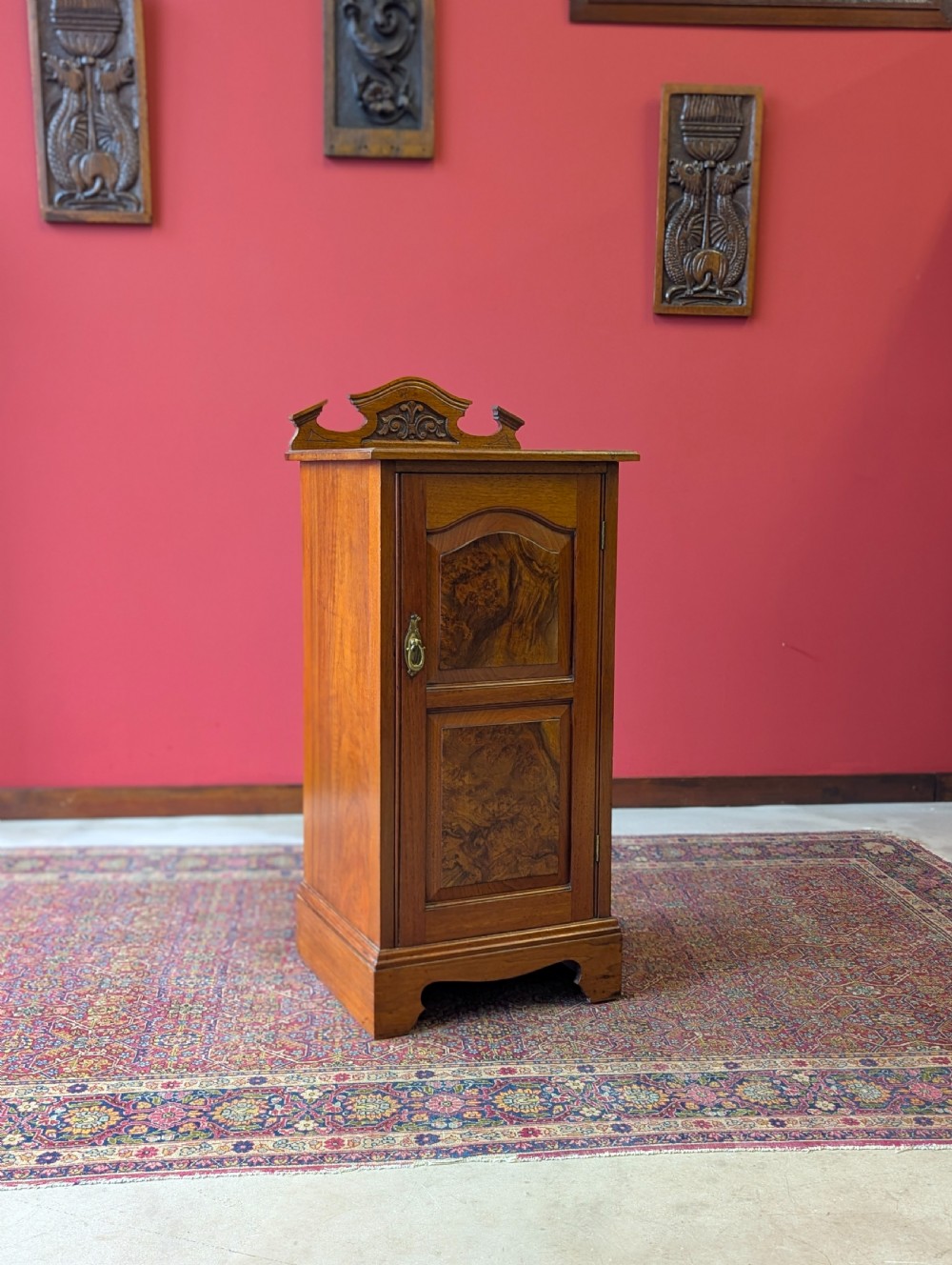 Antique Edwardian Walnut Pot Cupboard Bedside View III