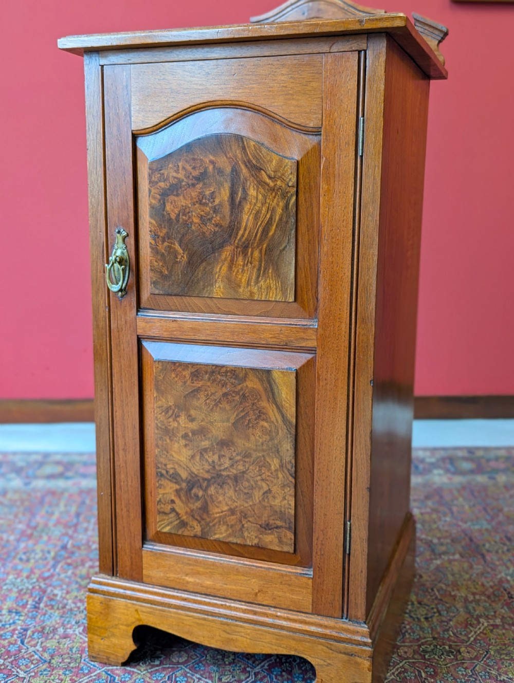 Antique Edwardian Walnut Pot Cupboard Bedside View VI