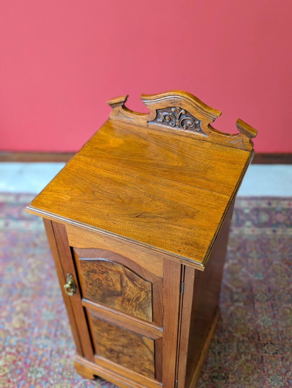 Antique Edwardian Walnut Pot Cupboard Bedside View IX