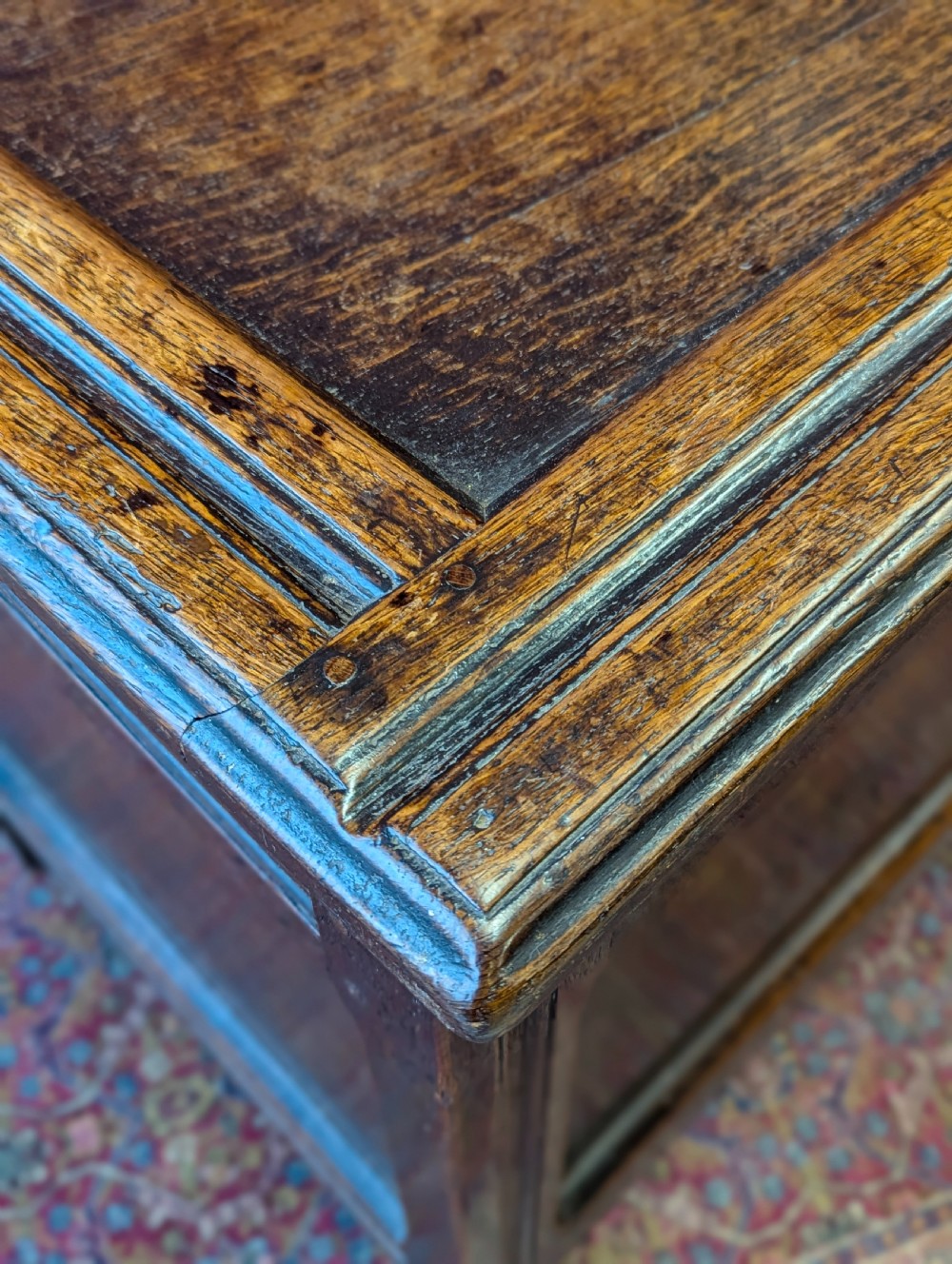 Antique 17th Century Panelled Oak Coffer View III