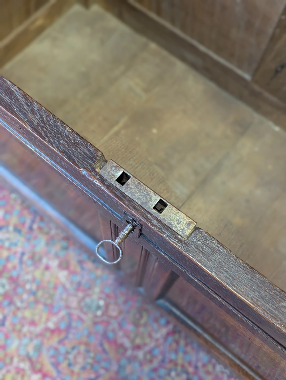 Antique 17th Century Panelled Oak Coffer View V