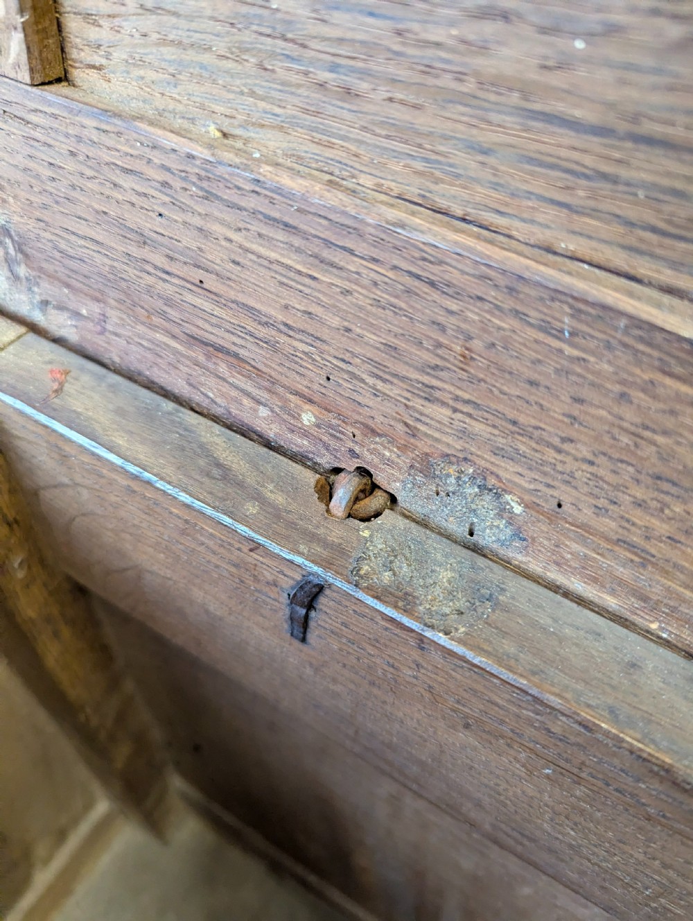 Antique 17th Century Panelled Oak Coffer View VII