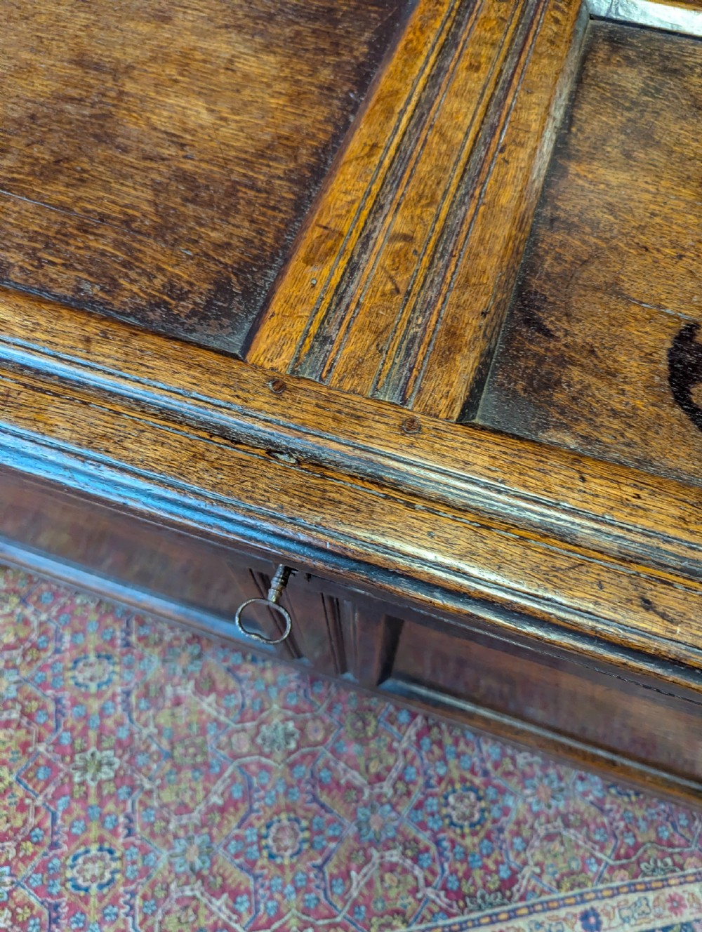 Antique 17th Century Panelled Oak Coffer View VIII