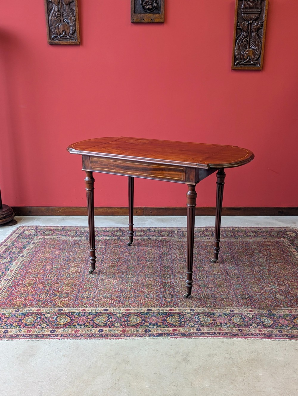 Antique Edwardian Mahogany Extending Writing Table / Desk c.1905