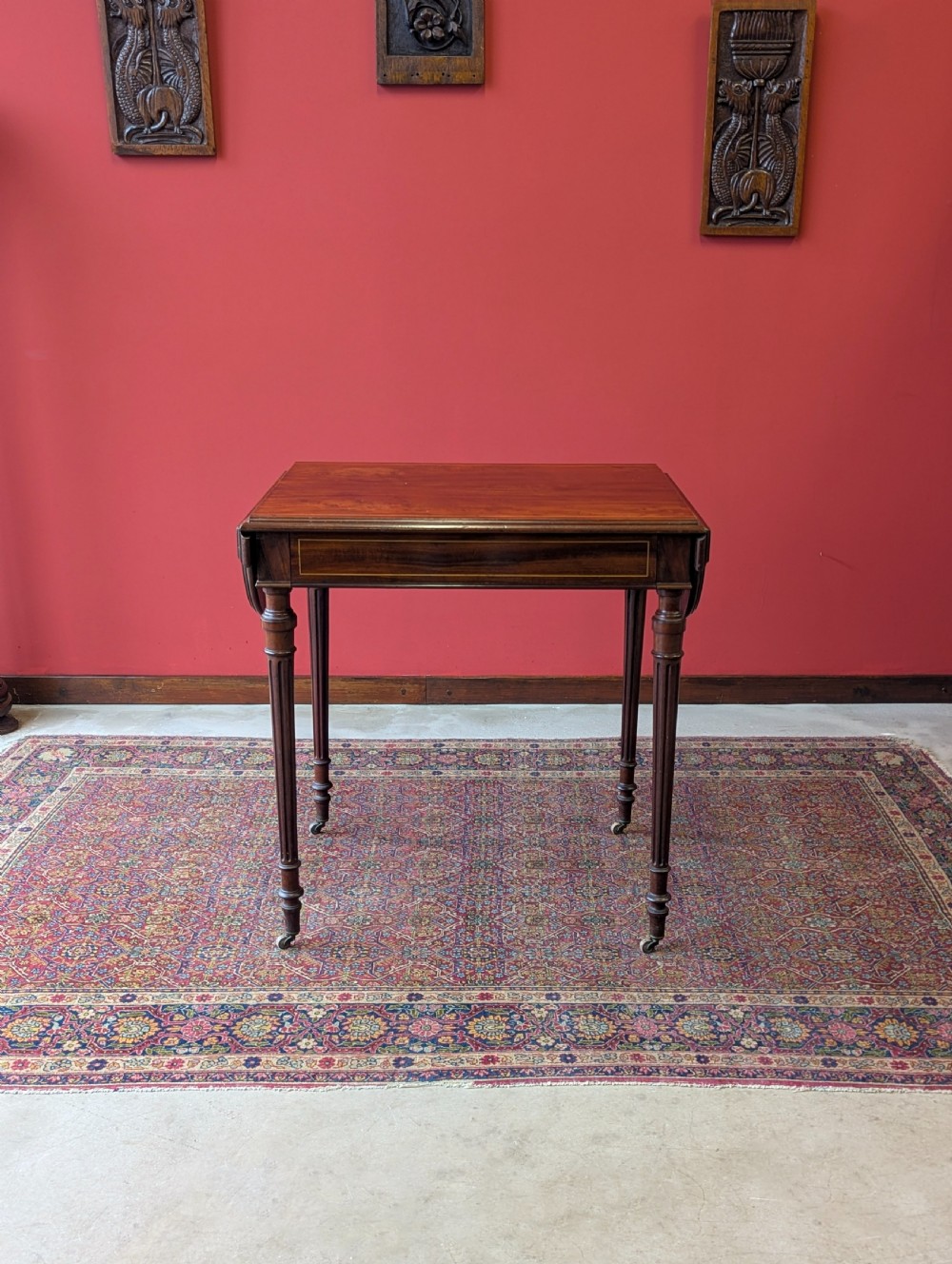 Antique Edwardian Mahogany Extending Writing Table / Desk c.1905 View II