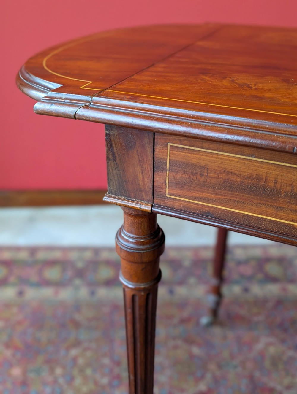 Antique Edwardian Mahogany Extending Writing Table / Desk c.1905 View IV