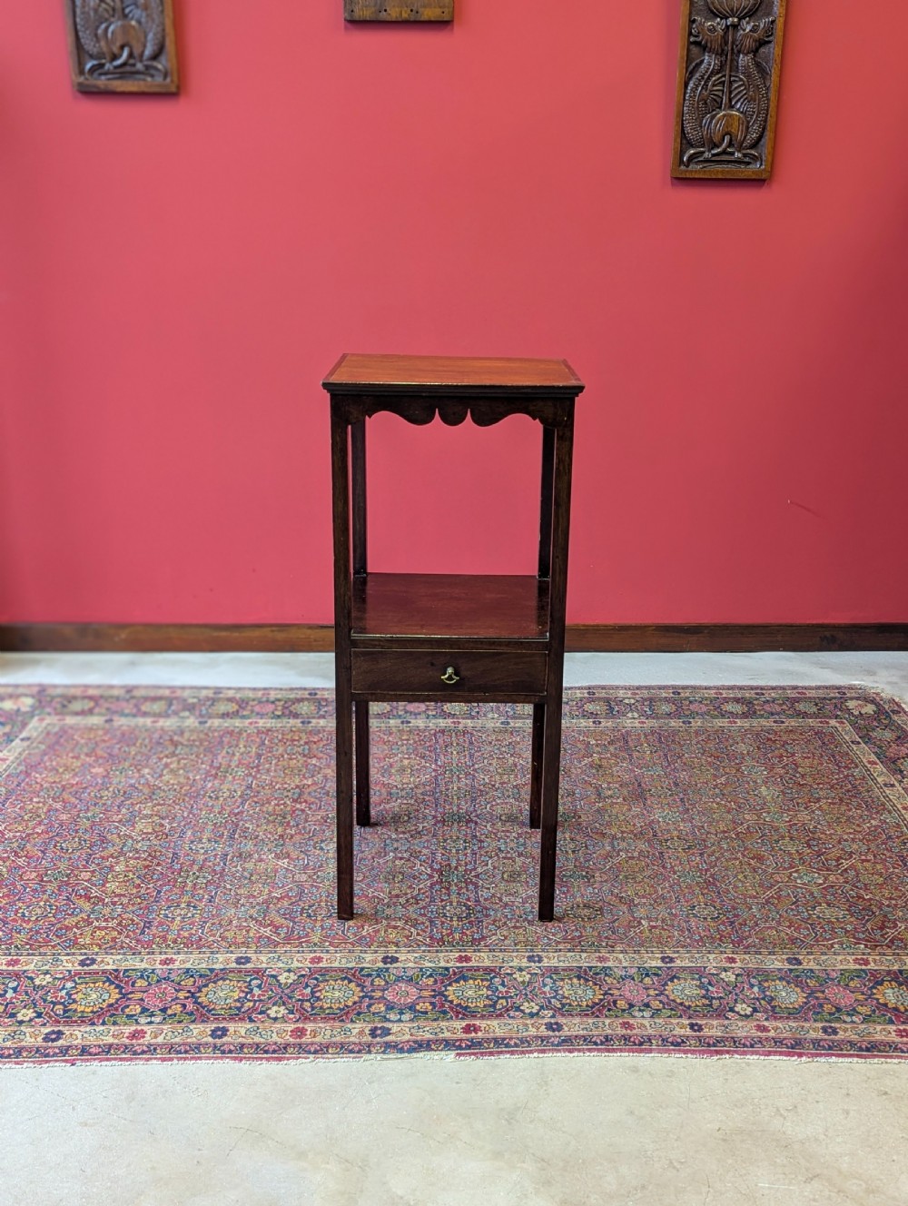 Antique Georgian Mahogany Washstand Bedside View II
