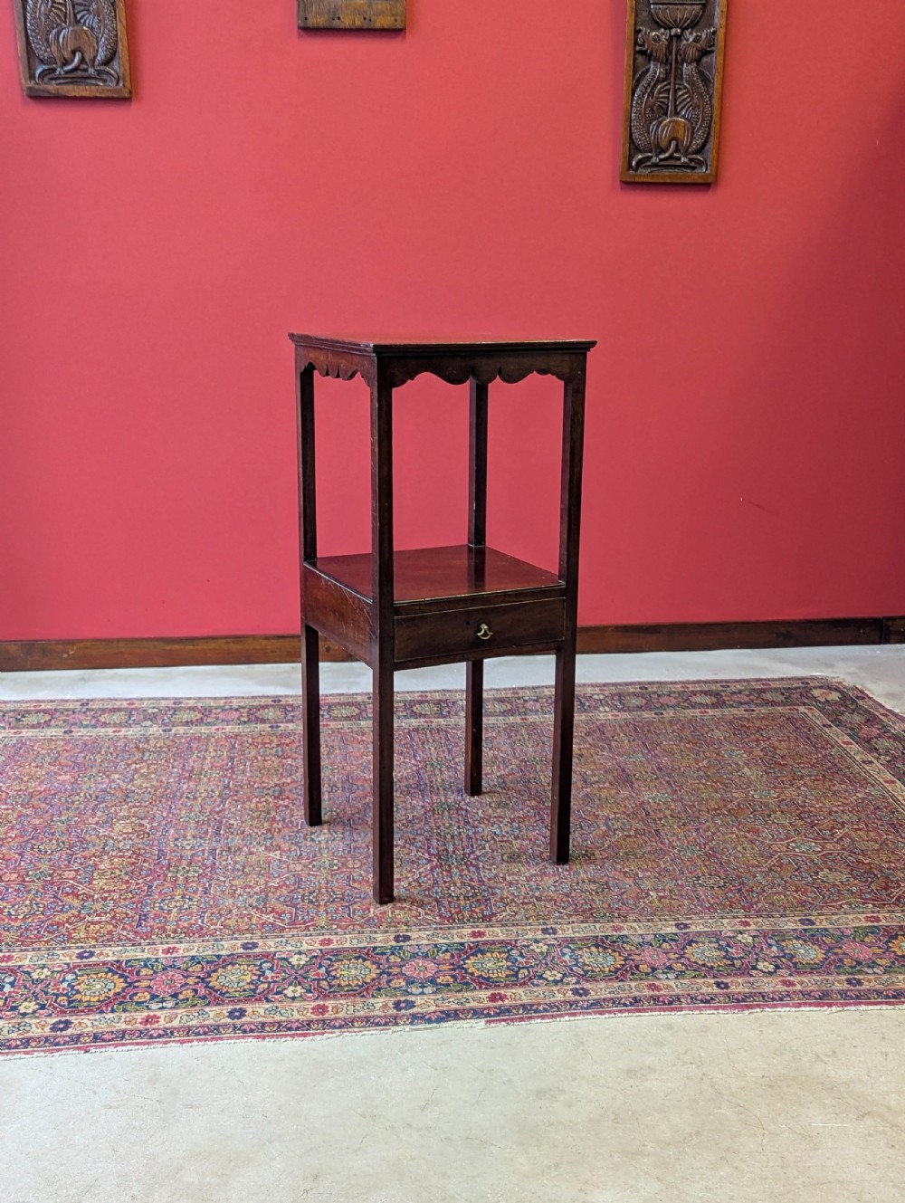 Antique Georgian Mahogany Washstand Bedside View V