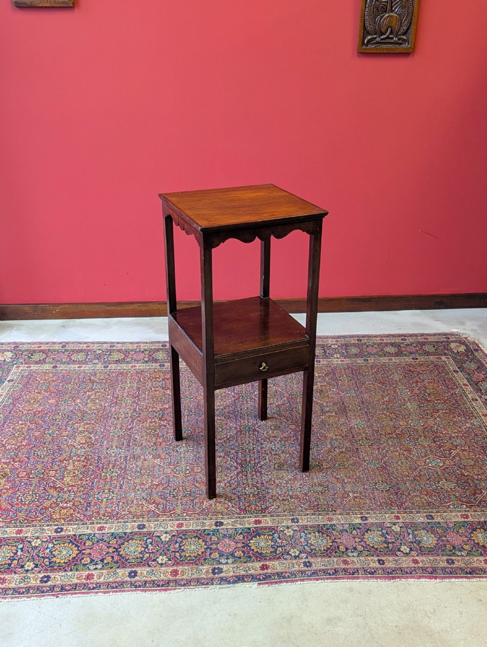 Antique Georgian Mahogany Washstand Bedside View VIII