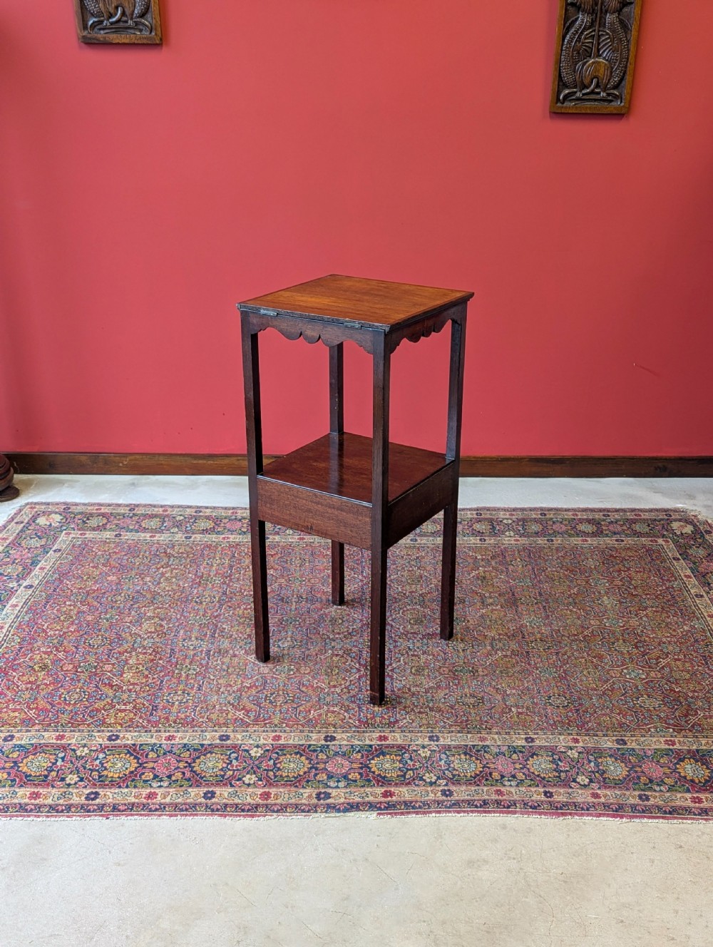 Antique Georgian Mahogany Washstand Bedside View IX