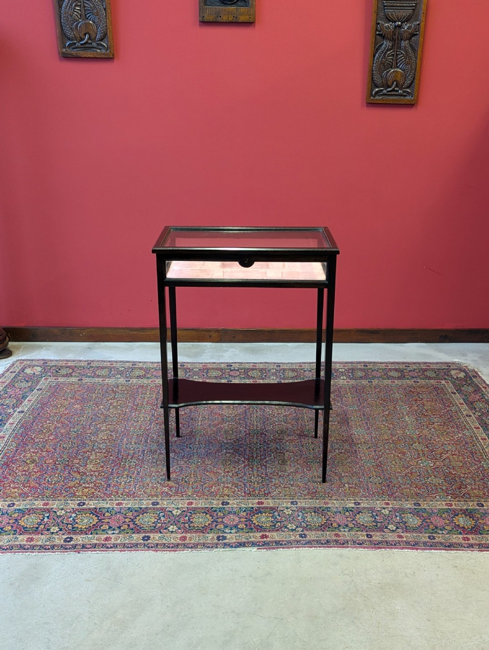 Antique Edwardian Mahogany Bijouterie Cabinet View II