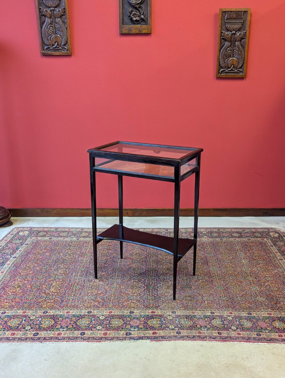 Antique Edwardian Mahogany Bijouterie Cabinet View IV