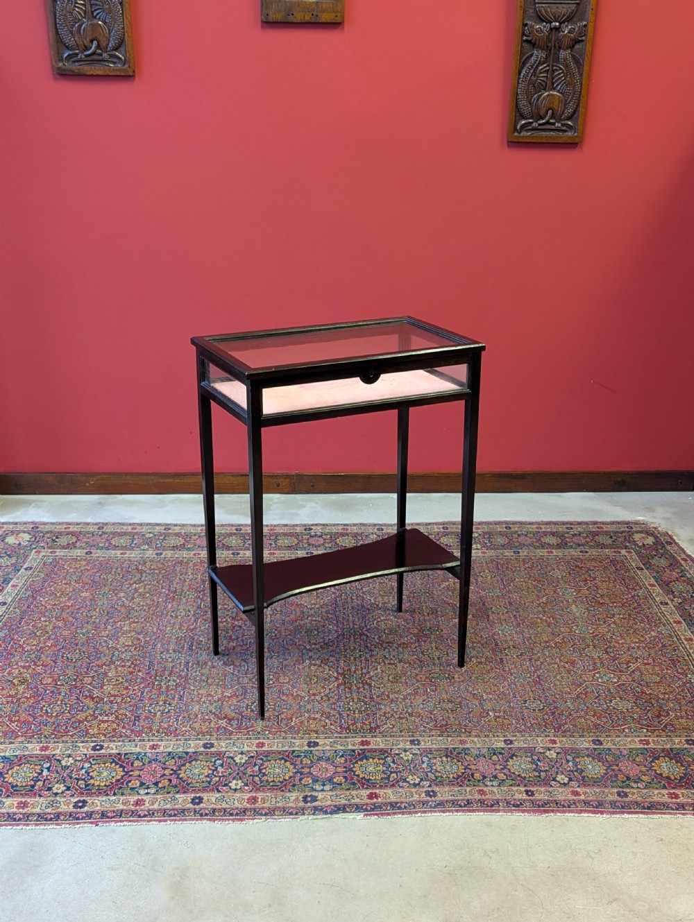 Antique Edwardian Mahogany Bijouterie Cabinet View VII