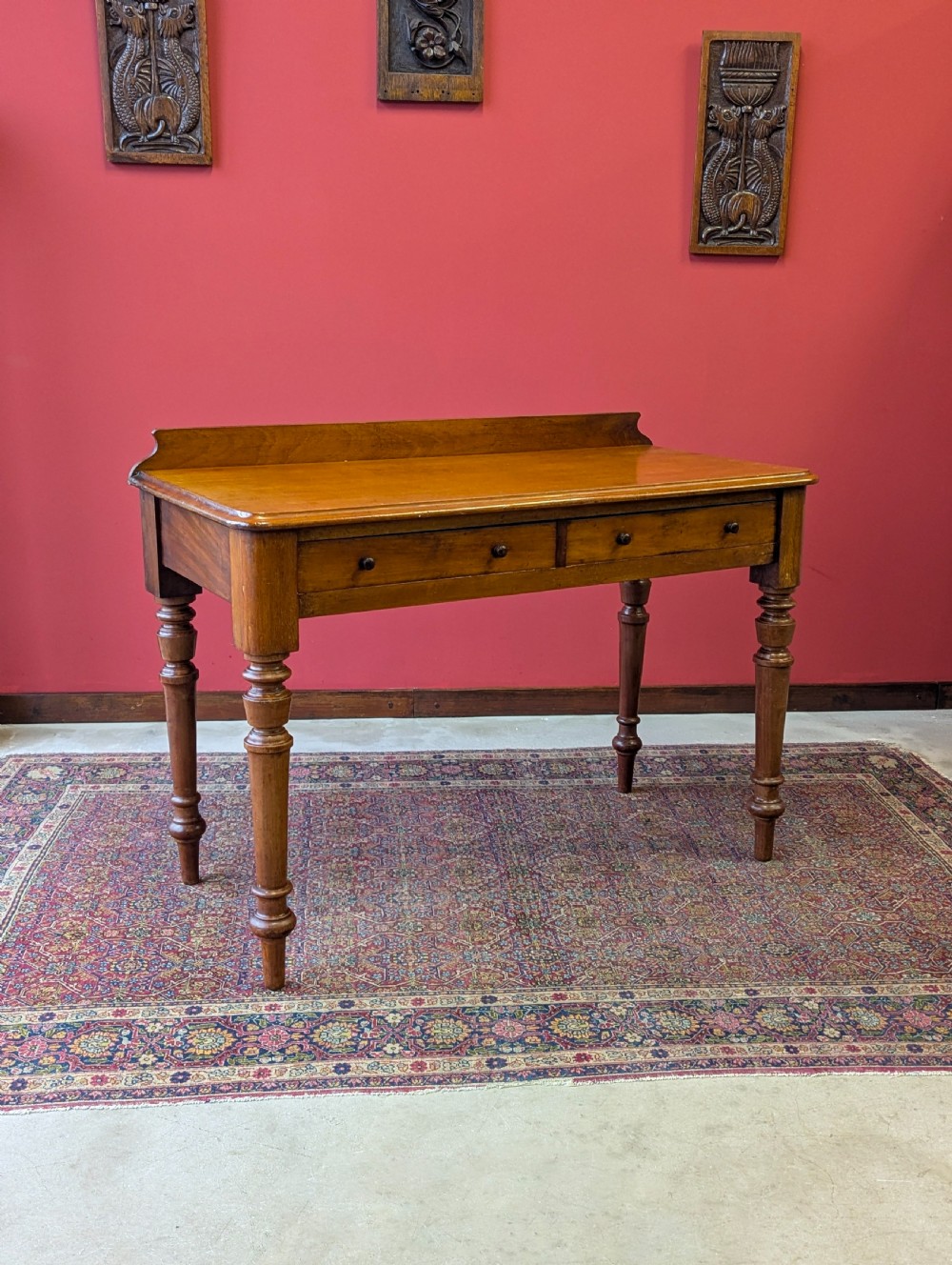Antique Victorian Mahogany Writing Table View IX