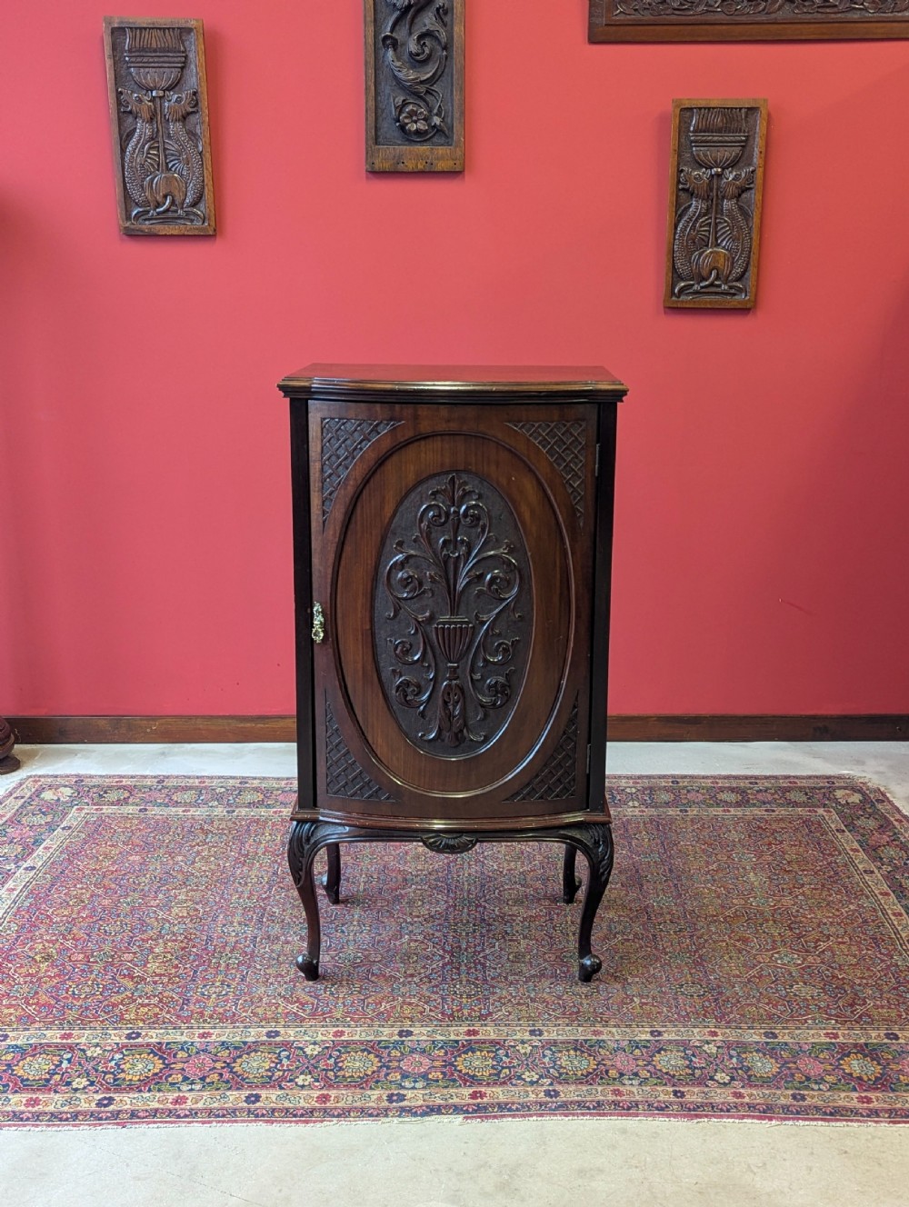 Antique Victorian Carved Mahogany Cupboard / Cabinet / Bedside
 View II